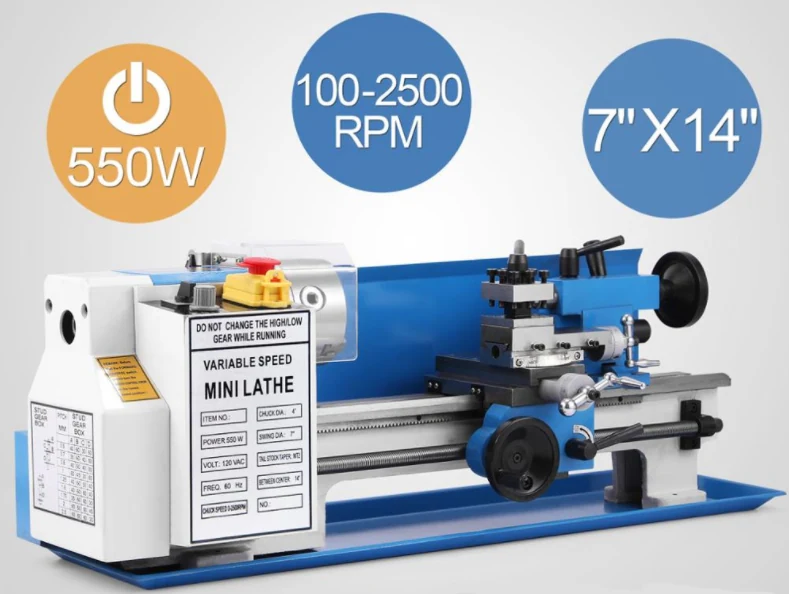 Variable-speed mini lathe